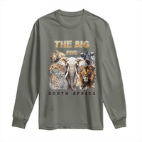 The Big Five South Africa Long Sleeve Shirt Elephant Lion Rhino Buffalo Leopard Animals Safari Wildlife