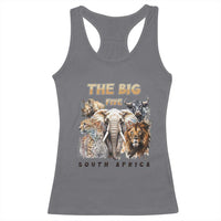 The Big Five South Africa Racerback Tank Top Elephant Lion Rhino Buffalo Leopard Animals Safari Wildlife