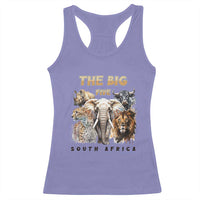 The Big Five South Africa Racerback Tank Top Elephant Lion Rhino Buffalo Leopard Animals Safari Wildlife