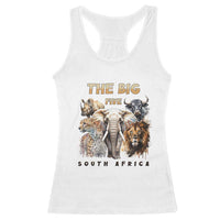 The Big Five South Africa Racerback Tank Top Elephant Lion Rhino Buffalo Leopard Animals Safari Wildlife