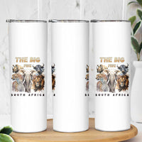 The Big Five South Africa Skinny Tumbler Elephant Lion Rhino Buffalo Leopard Animals Safari Wildlife