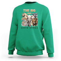 The Big Five South Africa Sweatshirt Elephant Lion Rhino Buffalo Leopard Animals Safari Wildlife