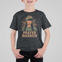 Black Prayer Warrior T Shirt For Kid Jesus God Christian Camo Girl