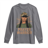 Black Prayer Warrior Long Sleeve Shirt Jesus God Christian Camo Girl