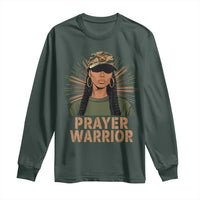 Black Prayer Warrior Long Sleeve Shirt Jesus God Christian Camo Girl