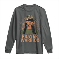 Black Prayer Warrior Long Sleeve Shirt Jesus God Christian Camo Girl