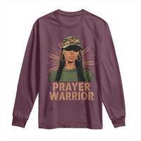 Black Prayer Warrior Long Sleeve Shirt Jesus God Christian Camo Girl