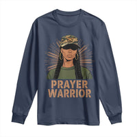 Black Prayer Warrior Long Sleeve Shirt Jesus God Christian Camo Girl