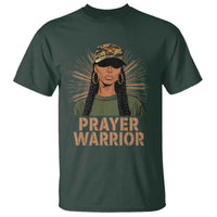 Black Prayer Warrior T Shirt Jesus God Christian Camo Girl