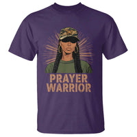 Black Prayer Warrior T Shirt Jesus God Christian Camo Girl