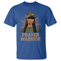 Black Prayer Warrior T Shirt Jesus God Christian Camo Girl