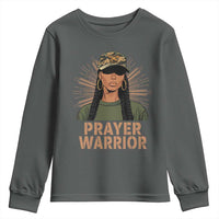 Black Prayer Warrior Youth Sweatshirt Jesus God Christian Camo Girl