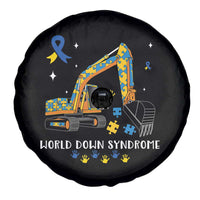 World Down Syndrome Awareness Day Bulldozer Spare Tire Cover