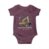 World Down Syndrome Awareness Day Bulldozer Baby Onesie