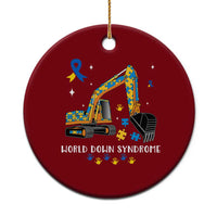World Down Syndrome Awareness Day Bulldozer Ceramic Ornament - Wonder Print Shop