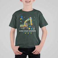 World Down Syndrome Awareness Day Bulldozer T Shirt For Kid