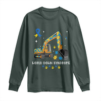 World Down Syndrome Awareness Day Bulldozer Long Sleeve Shirt