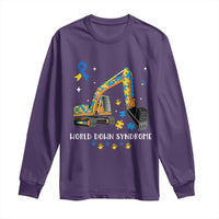 World Down Syndrome Awareness Day Bulldozer Long Sleeve Shirt