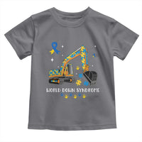 World Down Syndrome Awareness Day Bulldozer Toddler T Shirt