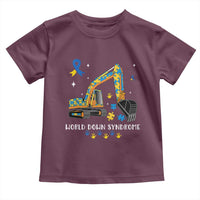 World Down Syndrome Awareness Day Bulldozer Toddler T Shirt