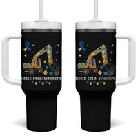 World Down Syndrome Awareness Day Bulldozer Tumbler With Handle
