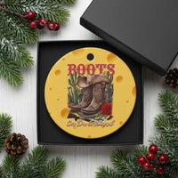 Boots On The Ground Ceramic Ornament Cowgirl Line Dance Western Cowboy - Wonder Print Shop