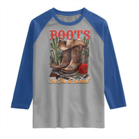 Boots On The Ground Raglan Shirt Cowgirl Line Dance Western Cowboy