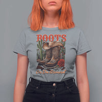 Boots On The Ground T Shirt For Women Cowgirl Line Dance Western Cowboy