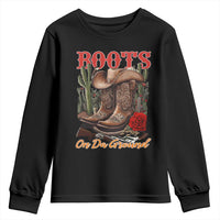 Boots On The Ground Youth Sweatshirt Cowgirl Line Dance Western Cowboy