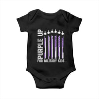 Purple Up For Military Kids Baby Onesie American Flag Air Force Military Child Month