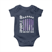 Purple Up For Military Kids Baby Onesie American Flag Air Force Military Child Month