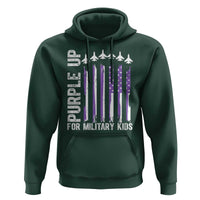 Purple Up For Military Kids Hoodie American Flag Air Force Military Child Month