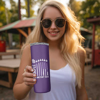 Purple Up For Military Kids Skinny Tumbler American Flag Air Force Military Child Month