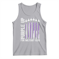 Purple Up For Military Kids Tank Top American Flag Air Force Military Child Month