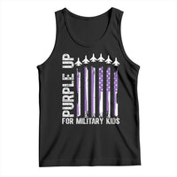 Purple Up For Military Kids Tank Top American Flag Air Force Military Child Month