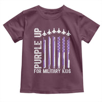 Purple Up For Military Kids Toddler T Shirt American Flag Air Force Military Child Month
