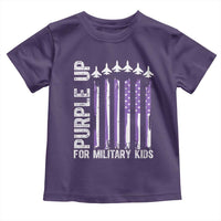 Purple Up For Military Kids Toddler T Shirt American Flag Air Force Military Child Month