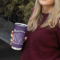 Purple Up For Military Kids Tumbler Cup American Flag Air Force Military Child Month