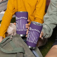 Purple Up For Military Kids Tumbler Cup American Flag Air Force Military Child Month
