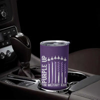 Purple Up For Military Kids Tumbler Cup American Flag Air Force Military Child Month