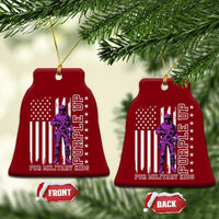Purple Up For Military Kids Ceramic Ornament Military Child Month - Wonder Print Shop
