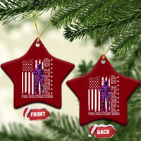 Purple Up For Military Kids Ceramic Ornament Military Child Month - Wonder Print Shop