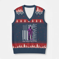 Purple Up For Military Kids V-Neck Knit Sweater Vest Military Child Month - Wonder Print Shop