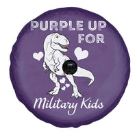 Purple Up For Military Kids Spare Tire Cover Military Child Month Dinosaur
