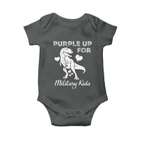 Purple Up For Military Kids Baby Onesie Military Child Month Dinosaur