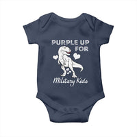 Purple Up For Military Kids Baby Onesie Military Child Month Dinosaur