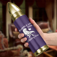 Purple Up For Military Kids Bullet Tumbler Military Child Month Dinosaur
