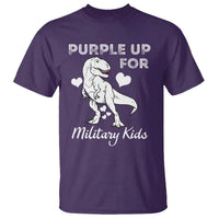 Purple Up For Military Kids T Shirt Military Child Month Dinosaur