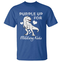 Purple Up For Military Kids T Shirt Military Child Month Dinosaur
