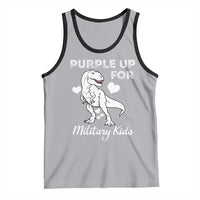 Purple Up For Military Kids Tank Top Military Child Month Dinosaur